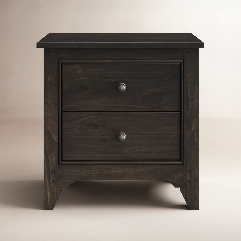 Mabank 24.01'' W Solid Wood Nightstand, Brown