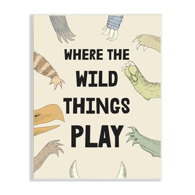 Art mural en toile pour enfant, "Wild Things Play Children" par Daphne Polselli