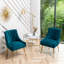 Chaise d'appoint en velours beige Baudel-1563904539