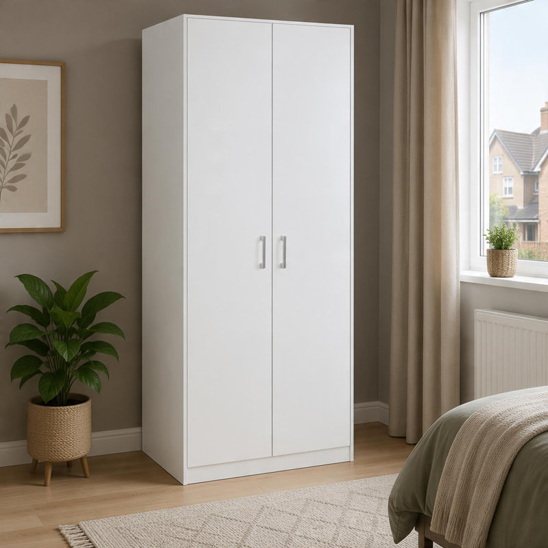 2 Door Manufactured Wood Wardrobe