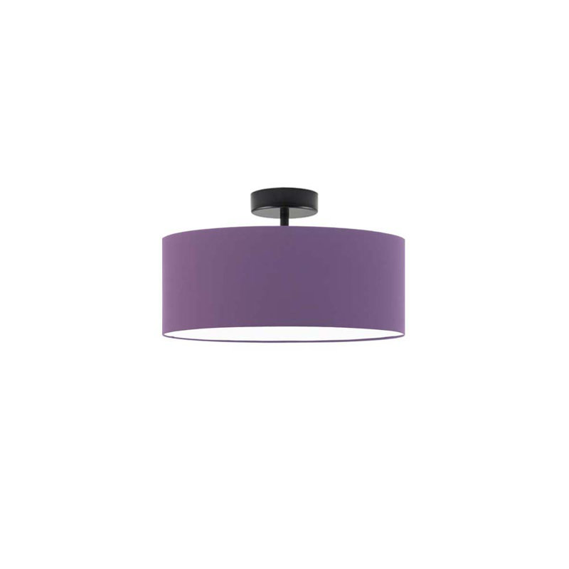 Audriona Semi Flush Mount, Violet, Black, 25cm H x 30cm W x 30cm D