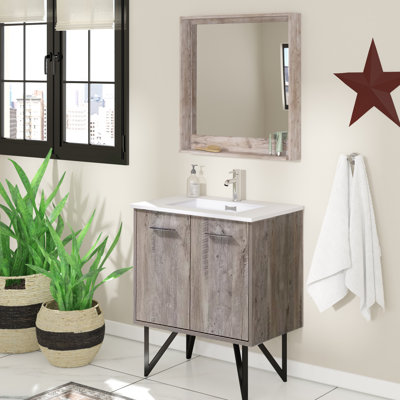 Almaraz 29.5'' Single Bathroom Vanity with Quartz Top
