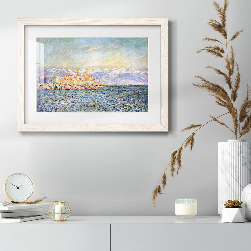 Le vieux fort d'Antibes par Monet, Blanc, H 28 po x l 42 po x P 1,5 po