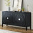TREXM Round-Groove Sideboard - Retro Storage Cabinet for Dining & Living Room-931329154
