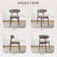 Modern Solid Wood Dining Chair, Upholstered Seat, Curved Ergonomic Backrest, Sturdy Frame Side Chair-1532558966