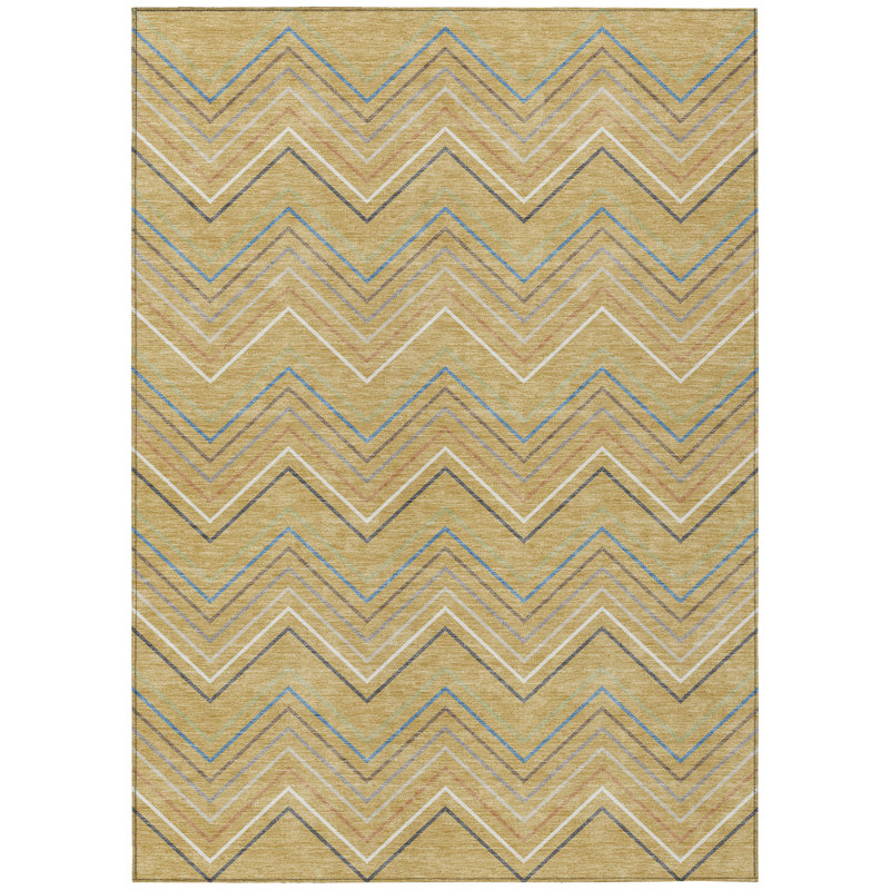 Machine Washable Indoor/Outdoor Chantille ACN2392 Stripes Rug, Rectangle 8' x 10'
