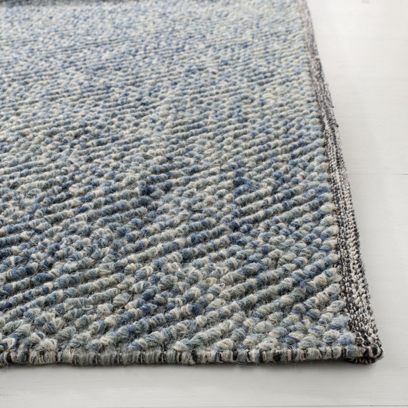 Tapis bleu en laine tissé à la main Lauren Ralph Lauren Eleanora, Rectangulaire 3 pi x 5 pi