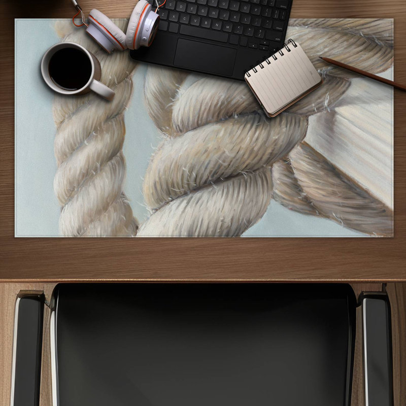Boat rope knot closeup - 14.00"x24.25" Desk mat