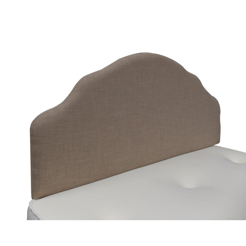 Burbach Upholstered Linen Panel Headboard, Kingsize (5'), Cream