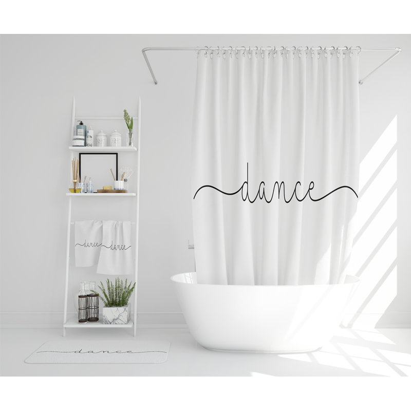 Natassha Polyester Shower Curtain Set