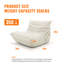 Fauteuil à billes et chaise longue, canapé en mousse et fauteuil de jeu sur pied (blanc Teddy)-106000319