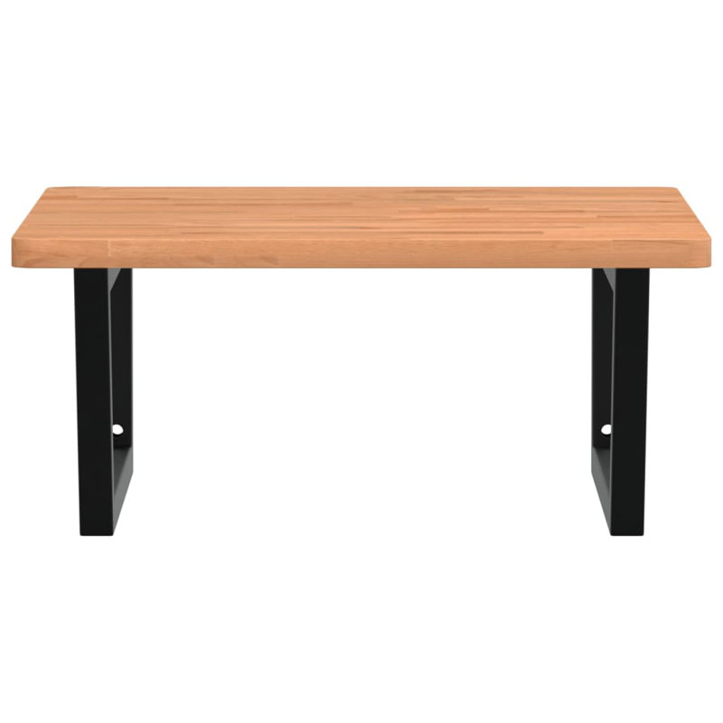 Arianah 60cm Solid Wood Bathroom Vanity Top, Beech/Black