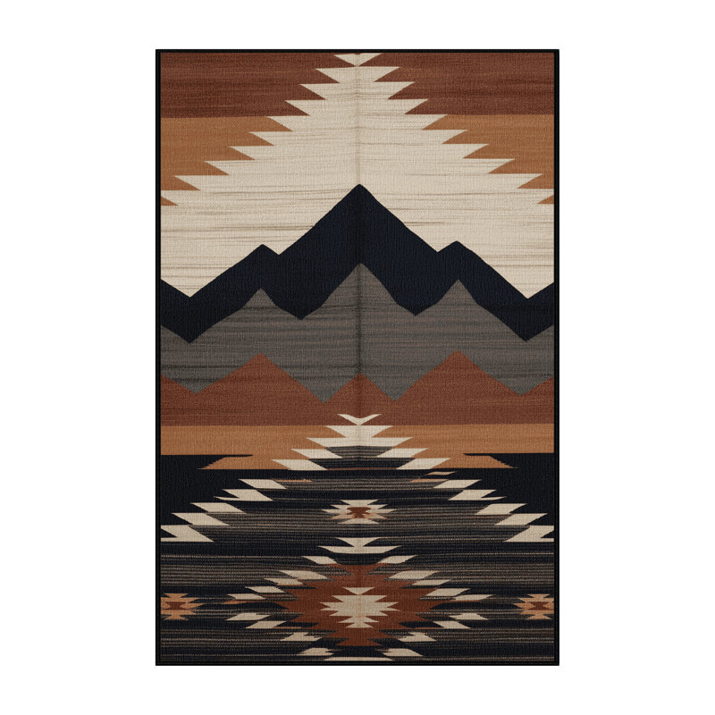  Tapis lavable Mountain Shadow Southwestern, Rectangulaire 8 pi x 10 pi