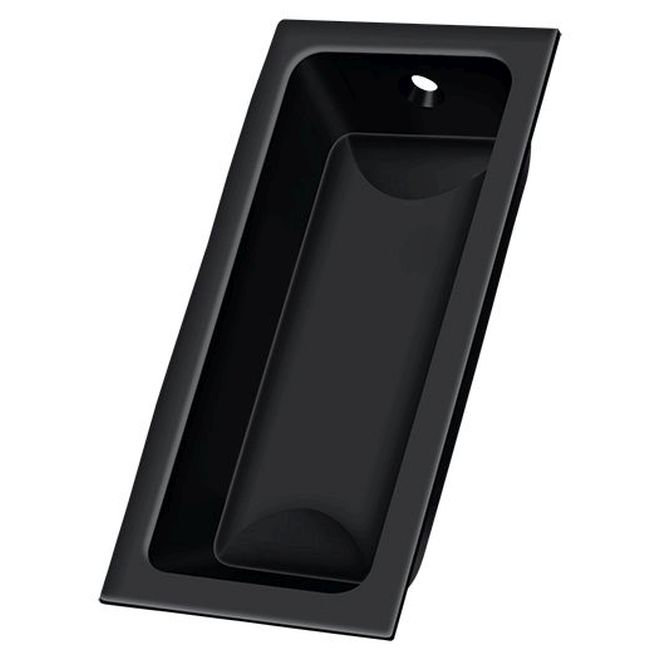 Flush Cup / Bin Pull, Painted Black