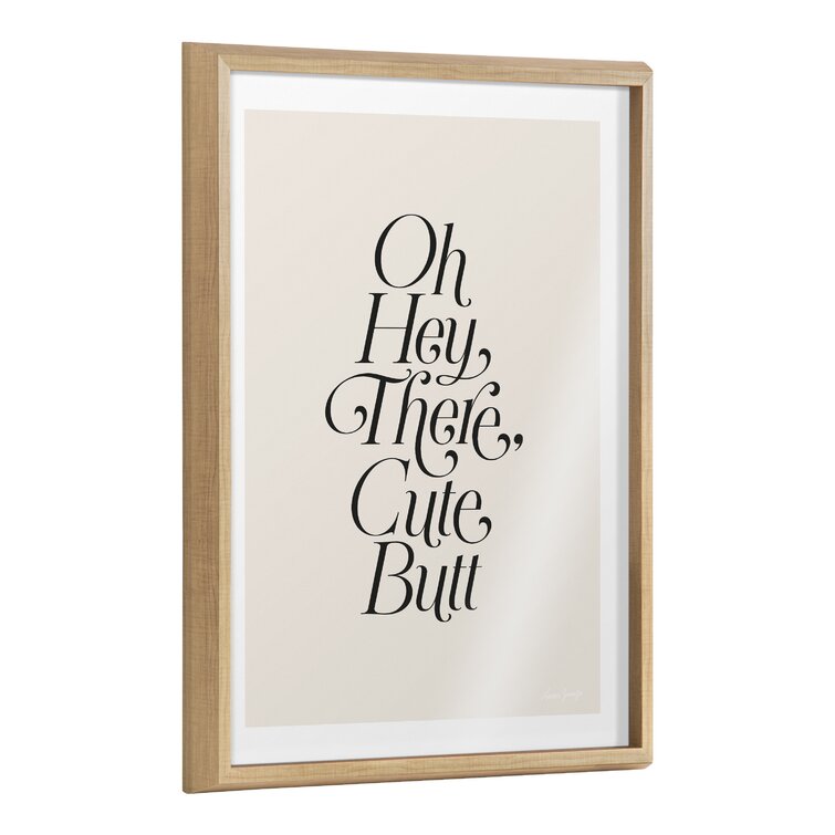 Trinx 6223211 Nice Butt Framed On Glass by Yellow Heart Art Print | Wayfair