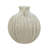 Tifton Decorative Round Ceramic Flower Vase with Small Handles and Textured Motif - 9" x 9" x 10" - Gold