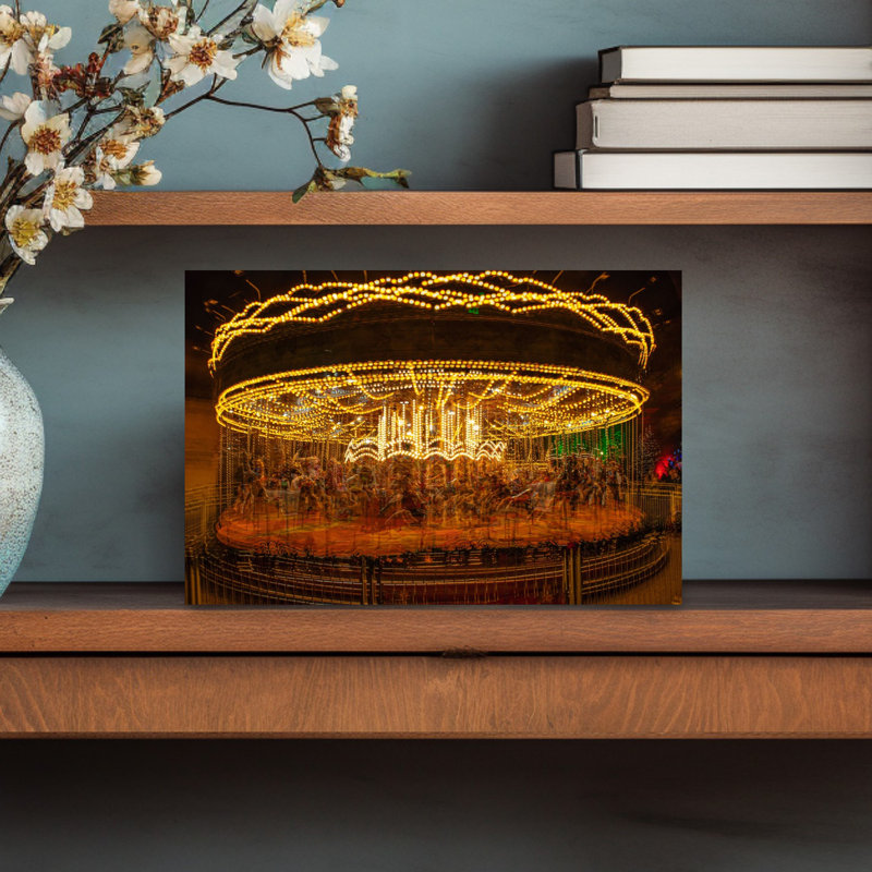 Art mural abstrait contemporain Merry-Go-Round, 18" H x 12" W
