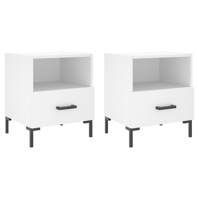 Introduce an air of modern charm to your interior with these bedside cabinets!, White