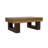 42 Inch Wood Rectangular Coffee Table All Mdf Farmhouse Accent Center Low Cocktail Tea Table With Sturdy Base For Living Room-Rustic Brown