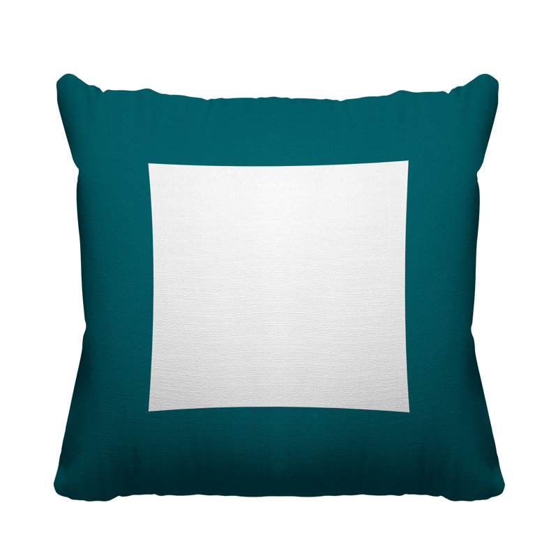 Coussin décoratif intérieur / extérieur Luella, L 15 po x H 15 po, Vert