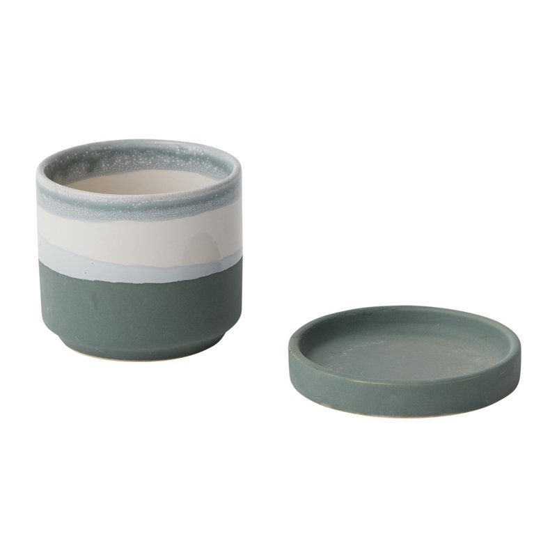 Harim Handmade Ceramic Pot Planter, 3" H x 3.5" W x 3.5" D