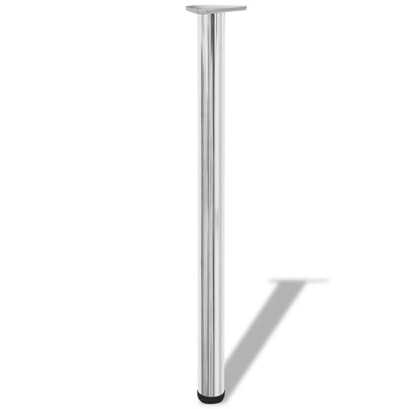 Table Leg, Chrome, 34.6in H x 2.4in W x 2.4in D