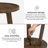 Keira Solid Wood End Table With Round Tray Top-1379181403