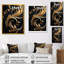 Ornement doré sur fond noir I - Spirales abstraites, art mural, salon-1562731422-1562731419