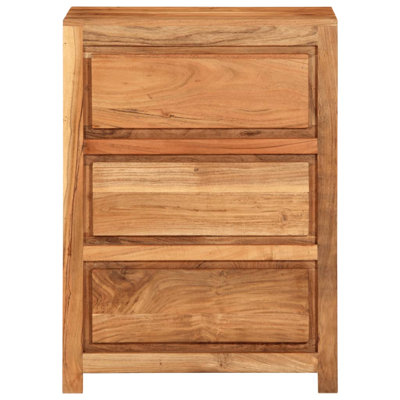 Drawer Cabinet Honey Brown Solid Acacia Wood Medium by Millwood Pines