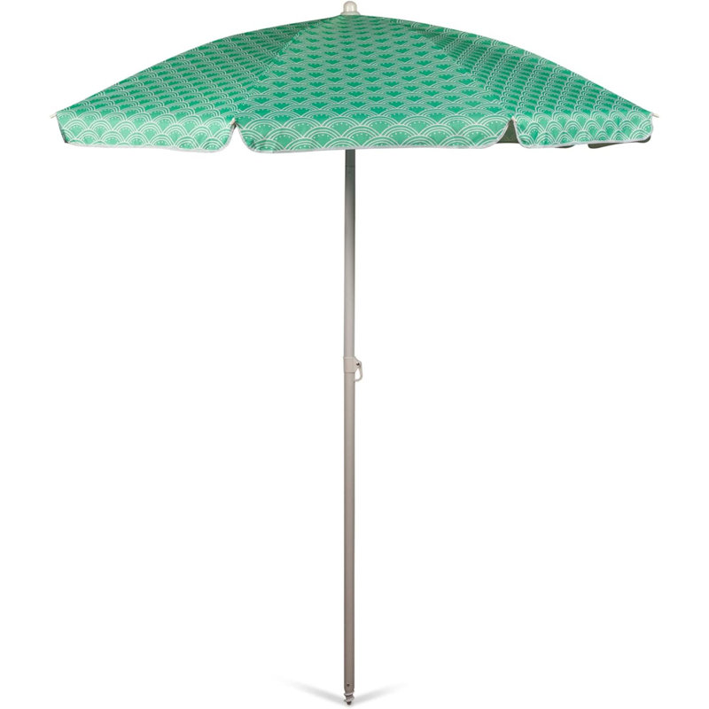 Parasol d'extérieur 5,5 'pour parasol de plage, petit parasol de patio, parasol de chaise de plage (bleu sarcelle sirène)