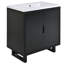 Ensemble de meuble-lavabo 30 po avec lavabo, armoire combinée, armoire de rangement pour salle de bain, structure en bois massif-885472266