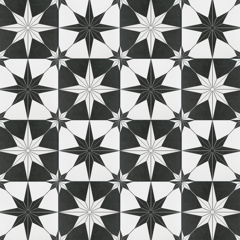 Stella 10" x 10" Porcelain Patterned Wall & Floor Tile
