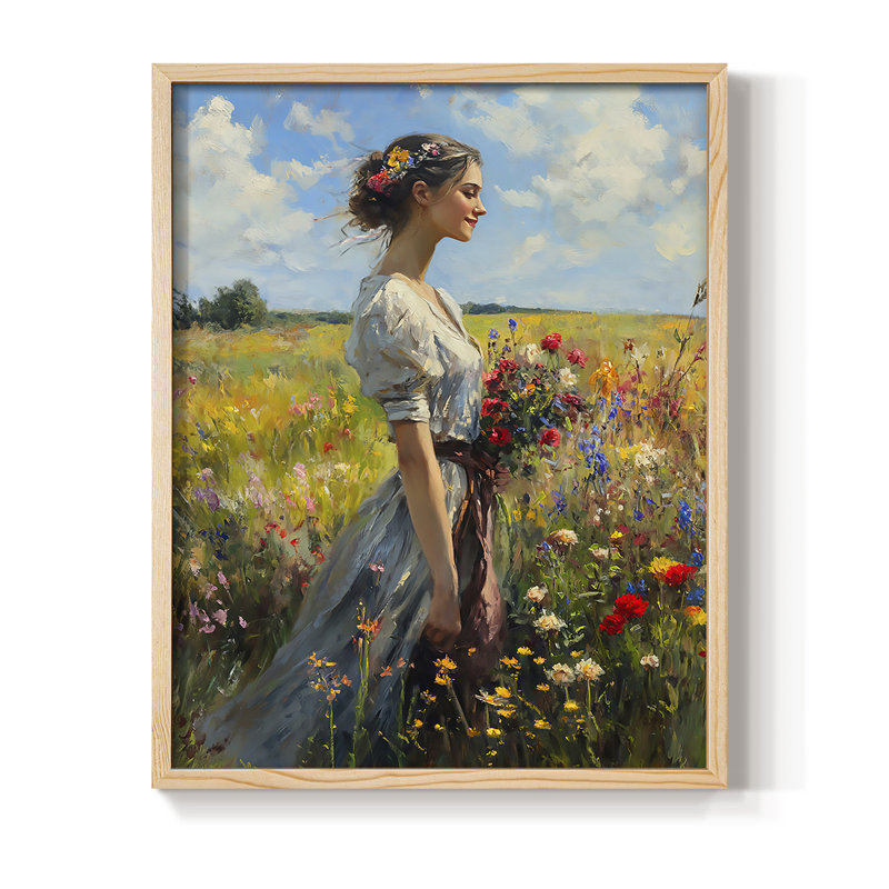 Reproduction encadrée WOMEN Series CCLxxx - bois massif, Naturel, H 21 po x l 17 po