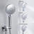 Iriber Wall Mounted Shower System With High Pressure Rain Shower Head And 3-Setting Handheld, Concealed Bathroom Mixer Set Includes Pressure Balance Valve And Brass Components