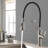 Blossom Brushed Nickel Pull-Down Kitchen Faucet – Solid Brass Body with Dual-Function Sprayer-26720418