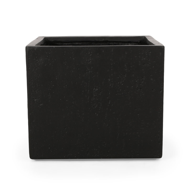MGO L 22 Planter Box, Black, 18.75" H x 21.5" W x 21.5" D