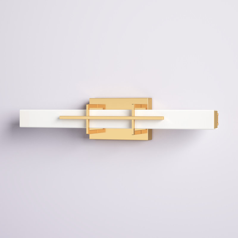 Dimmable LED Bath Bar, Aged Brass