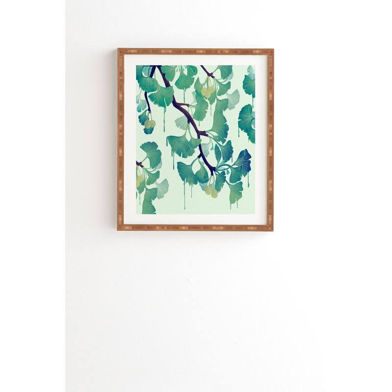 « o ginkgo » par littleclyde-print, H 12 po x l 12 po x P 2 po, Armature en bambou, Pas de tapis