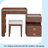 3-In-1 Makeup Vanity Desk With Flip-Top Mirror, LED Lighting, Adjustable Length & Ample Drawers - Stylish Multi-Functional Dressing Table For Home-315305571