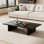 Table basse moderne 47,2 ", jolie texture de bois