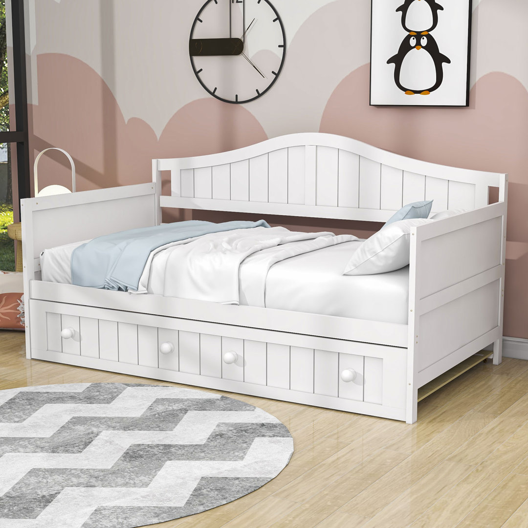 Niesha Twin Size Wooden Daybed with Trundle Wildon Home® 