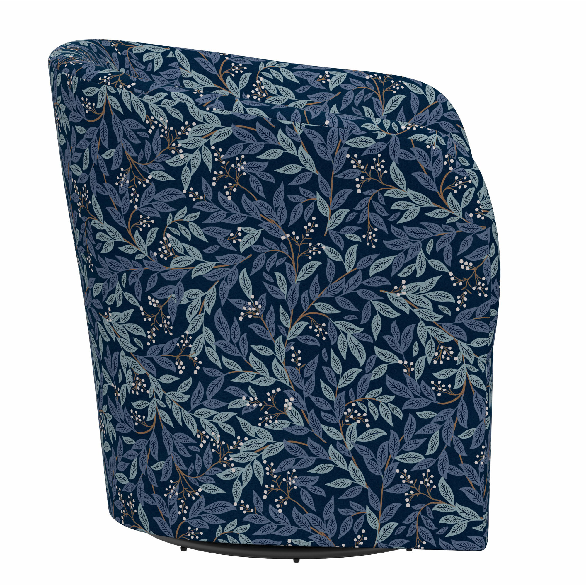 Pembroke Swivel Chair, Rpc Willowberry Navy Linen