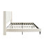Structure de lit très grand avec tête de lit tapissier à dossier haut de 55,5 po, support à lattes Boucle Fabric12, panneaux latéraux épaissis, pieds en bois massif, aucun sommier tapissier requis (beige)-1975664325-1975664330