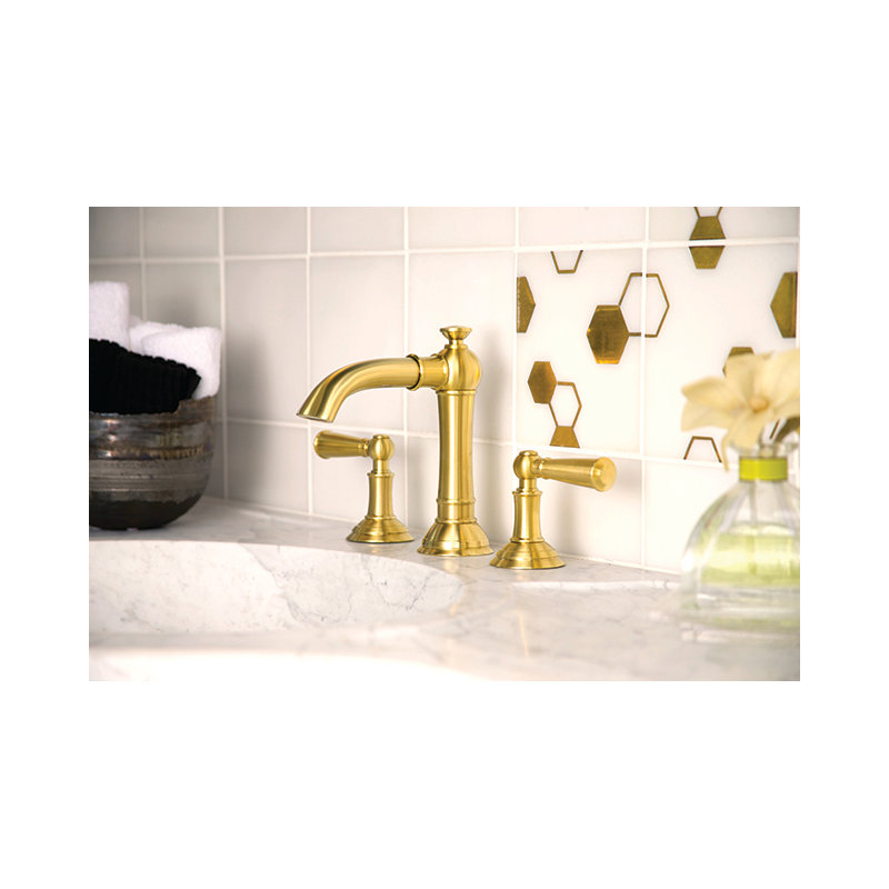 Aylesbury Widespread Bathroom Faucet with Drain Assembly, Satin Nickel