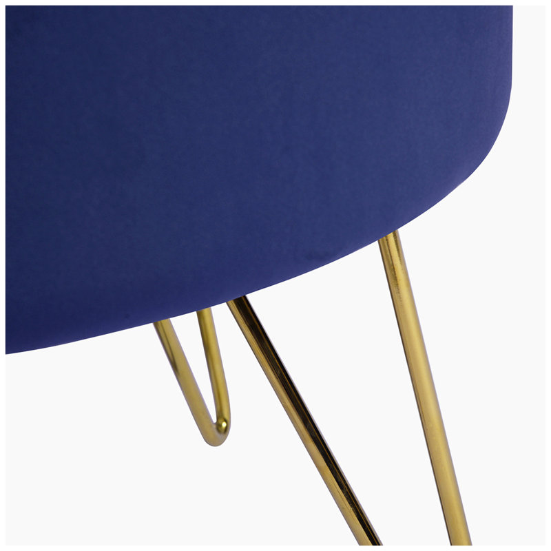Repose-pieds Almetta, Velours bleu marine