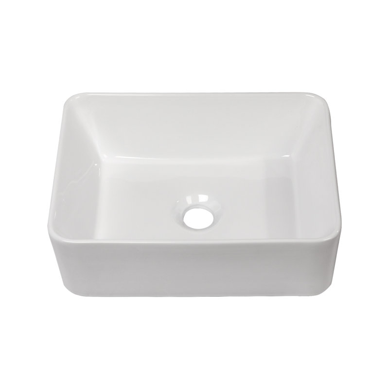 16"X12"  Ceramic Rectangular Vessel Bathroom Sink