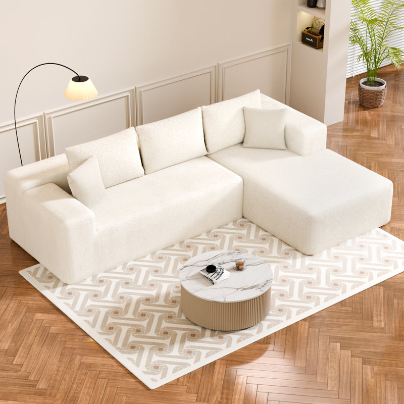 Canapé compressé sans squelette en chenille - sans assemblage, éponge haute densité, conception peu encombrante pour les appartements et les salons