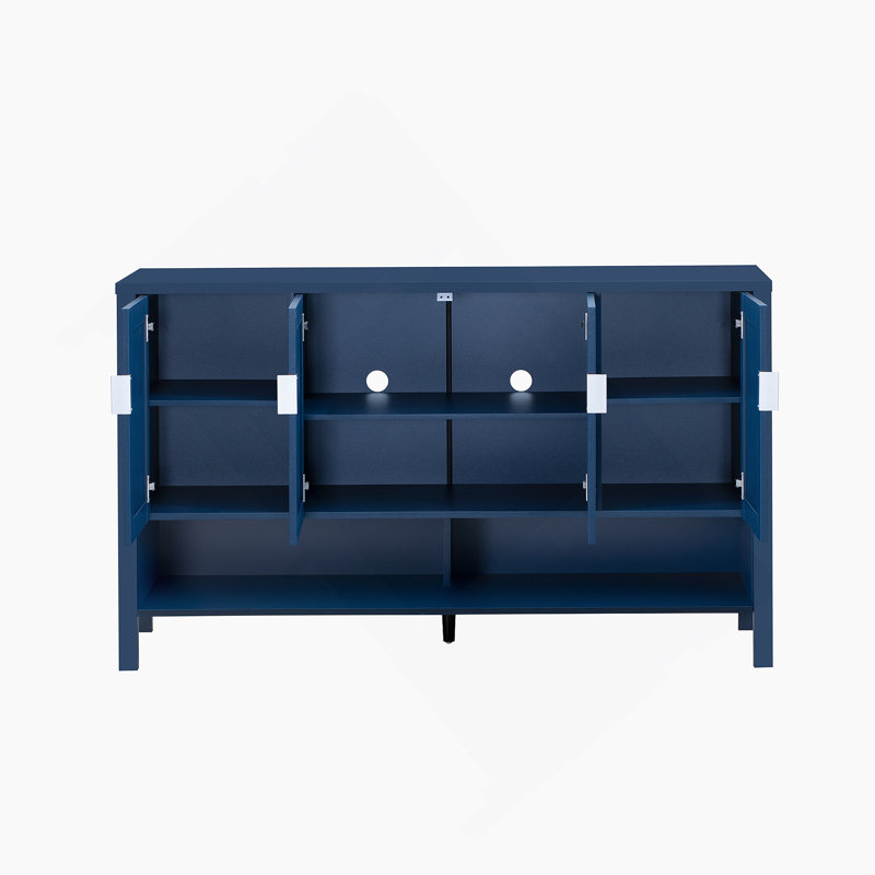 Storage Sideboard With 4 Doors, Buffet With Adjustable Shelves, Accent Cabinet For Living Room, Dining Room, Office