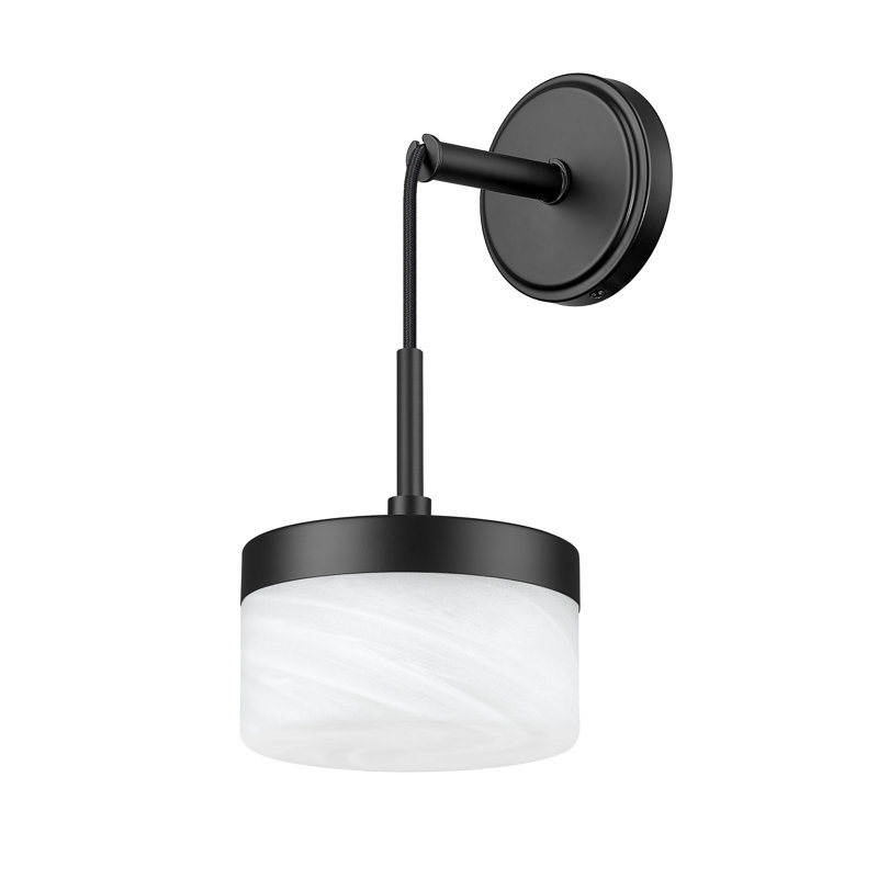 Renaud 11 inch Matte Black 1 Light Wall Sconce, Matte Black