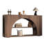 Console arquée 55 po avec rangement à 3 niveaux, canapé d'entrée en bois pour couloir, salon, chêne brun